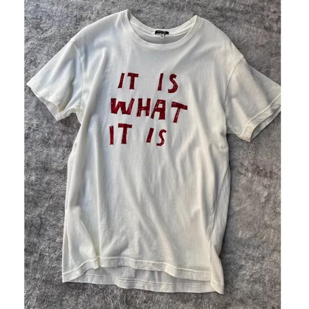 R13 NWOT T-Shirt It Is What It is Ecru